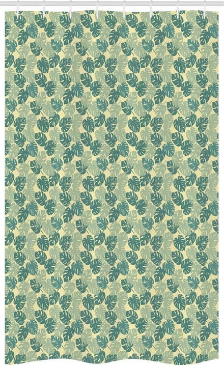 ABAKUHAUS Monstera douchegordijn – 120 x 180 cm – jadegroen