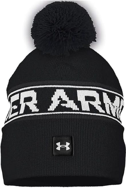 Under Armour Halftime Pom Beanie- Zwart Wit