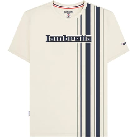 Lambretta Heren Racing Stripe T-shirt (Zilver/Zwaar)