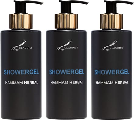Showergel Hammam Herbal 300 ml - gouden pomp - 3 stuks