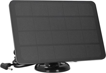 Zonnepaneel Oplader - Draagbare Stroom - Camera Voeden - IP65 Waterdicht - 10W Vermogen - Zwart