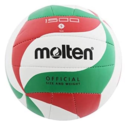 Volleybal V5M1500 - Wit/Groen/Rood - Maat 5