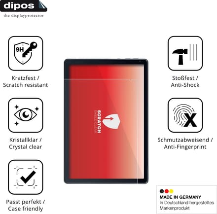 dipos – 2x Pantserfolie geschikt voor MUISOO MUIC10702 10.1 Zoll | 9H Screenprotector