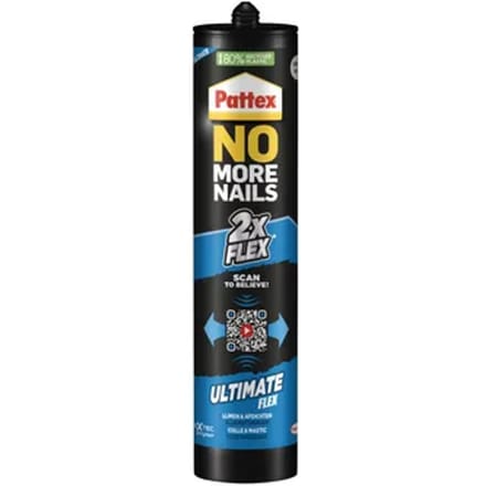 Pattex Montagelijm No More Nails Binnen/buiten Grijs 390g
