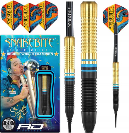 Red Dragon Snakebite Peter Wright Darts 20g Soft Tip - 3 Stuks