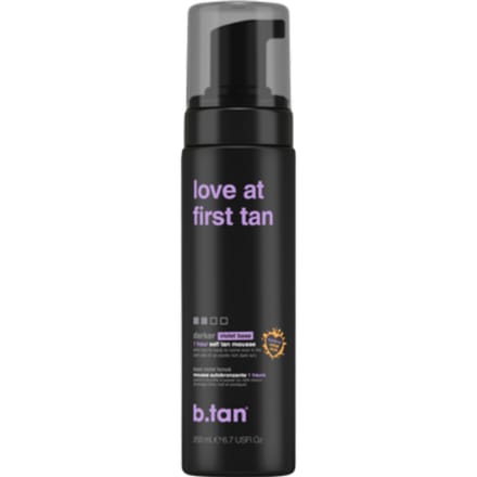 B.Tan, First Tan Love, 1-Uurs Zelfbruinende Mousse, Donkerpaarse Basis, 200 ml (6.7 fl oz) black