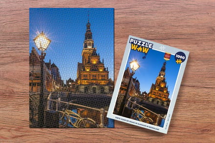 Puzzel Alkmaar - Fiets - Gracht - Legpuzzel - Puzzel 1000 stukjes volwassenen