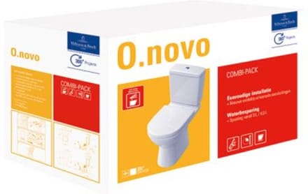 Villeroy & boch O.novo combipack duobloccombinatie met quickrelease en softclose zitting ceramic wit alphin
