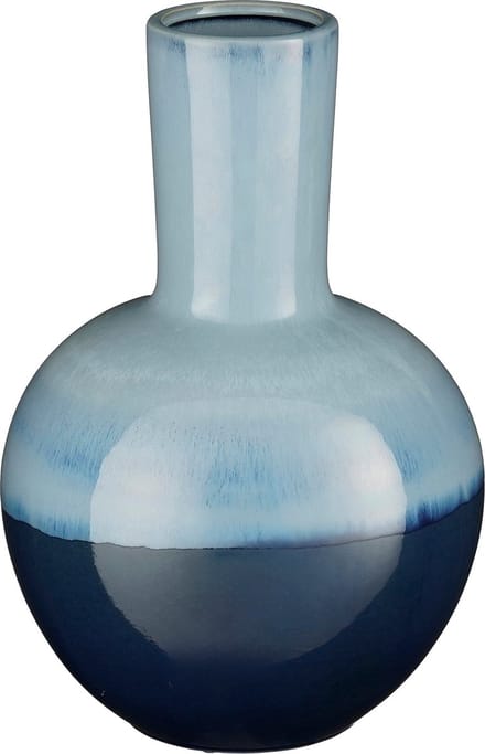 Mica Decorations Holm Vaas - H42 x Ø29 cm - Keramiek - Blauw