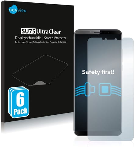 Savvies - Screenprotector voor Cubot X19 - Folie Beschermfolie transparant 6 Stuks