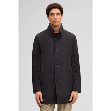 Regular fit lange jas met opstaande kraag model 'FYNN'