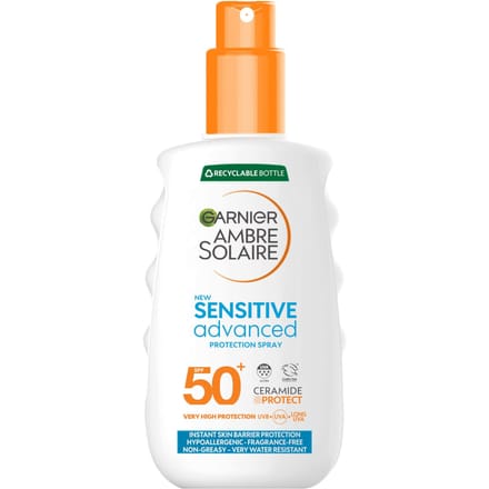 Garnier Ambre Solaire SPF 50+ Sensitive Advanced Sun Spray 150ml