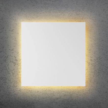 Escale LED wandlamp BLADE Q, wit, 44 x 44 cm, metaal, dimbaar