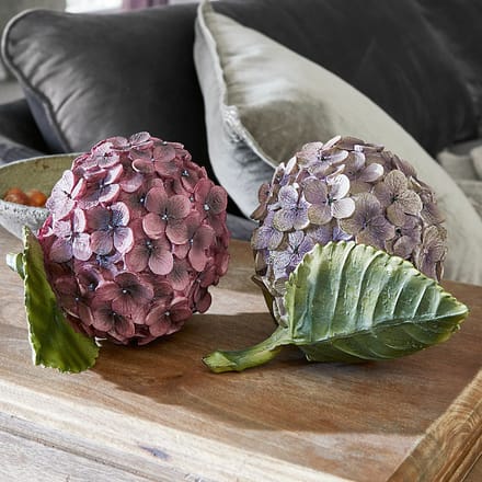 LOBERON Sierbloem set van 2 Hortensie paars/roze