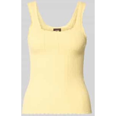 Tanktop in ajourtricot met vierkante hals model 'GIANNA'