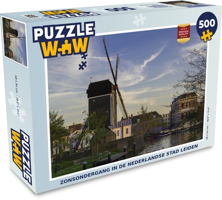 Puzzel Zon - Molen - Leiden - Legpuzzel - Puzzel 500 stukjes