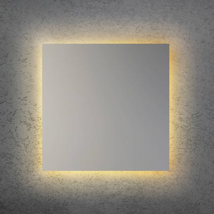 Escale LED wandlamp BLADE Q, mat zilver, 44 x 44 cm, metaal dimbaar