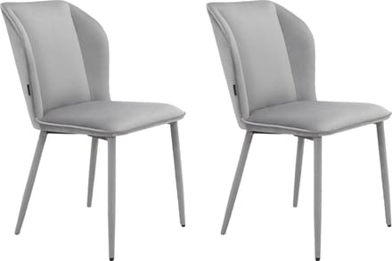Wilma-Eetkamerstoel - 2 Pack - Grijs