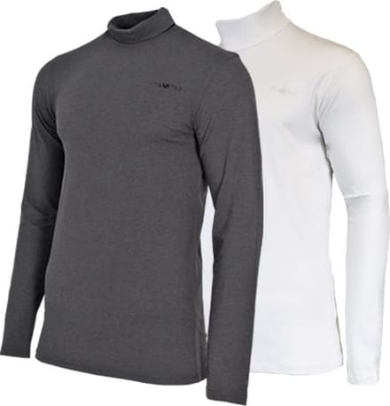2-Pack Campri - Skipully - Wintersportpully - Heren - Charcoal-marl/White (1398) - maat S