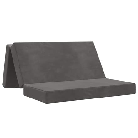 vidaXL - Vouwbare - Sofa - Bed - 140 - x - 67 - x - 45 - cm - Donkergrijs