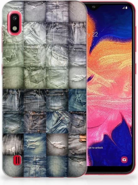 Silicone Back Cover Samsung Galaxy A10 Spijkerbroeken