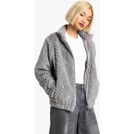 boohoo Dames Textuur Namaakbontjas | Grijs | Maat: 36