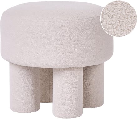 CANBY - Hocker - Off-white - Bouclé