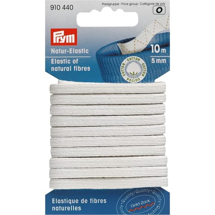 PRYM Elastiek van nat.vezels 5 mm gebroken wit 910440 - Elastiek - Prym