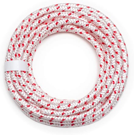 Startkabel - Trekkoord - Kleine motoren - Scheurvast gevlochten - 10 meter - Rood/wit