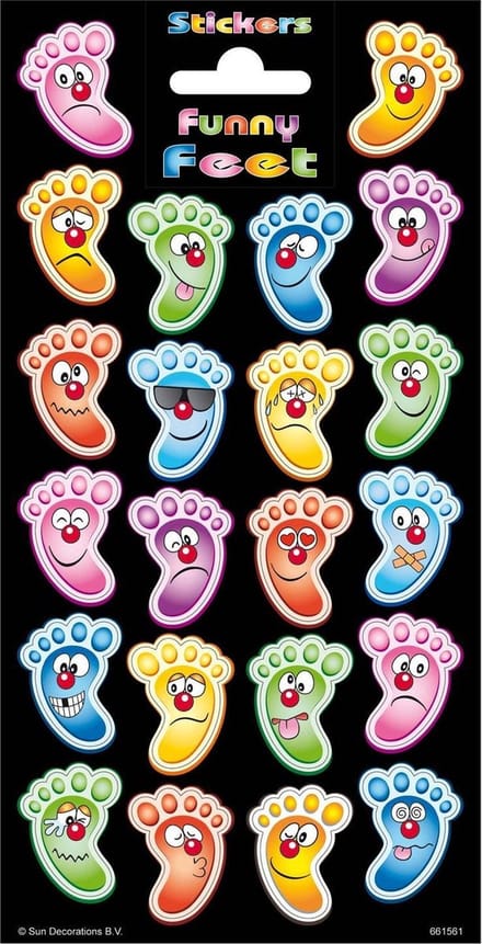 Stickervel Twinkle - Grappige Voeten