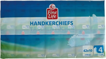 Fine Life -  Zakdoekjes - 42 x 10 stuks