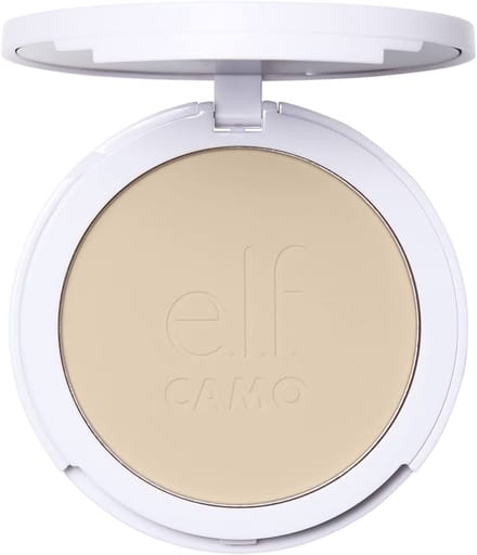 e.l.f. Camo Powder Foundation – Light 250 W – Buildable Medium‑to‑Full Coverage – Semi‑Matte Finish – Inclusief Spiegel & Applicator Sponge