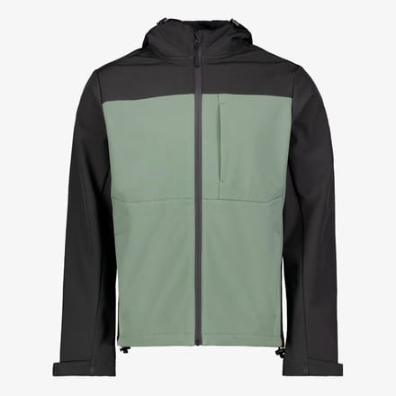 Mountain Peak heren softshell jas groen zwart - Maat M