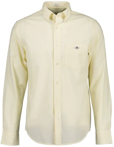 Gant Reg Stripe Overhemd Met Lange Mouwen Geel M Man