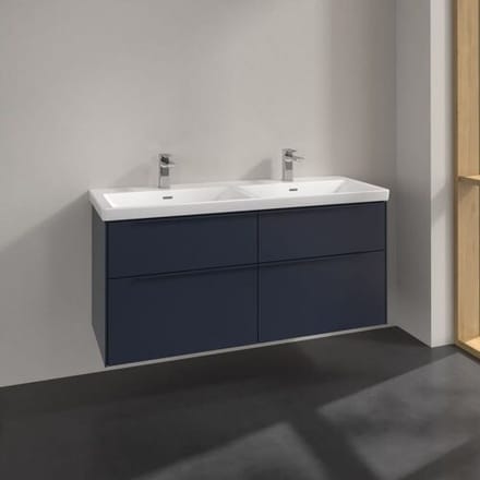 Villeroy & Boch Subway 3.0 vanity unit 127.2 cm, 4 drawers, monochrome handles C56802VQ