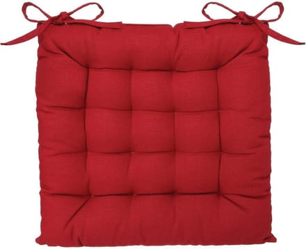 Atmosphera - Stoelkussen - Zitkussen - 38x38 cm - 2 lintjes - Loria Rood