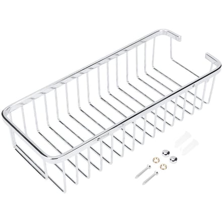 Roestvrijstalen Wandgemonteerde Shampoo Conditioner Houder Opbergmand Plank Organizer Badkamer white