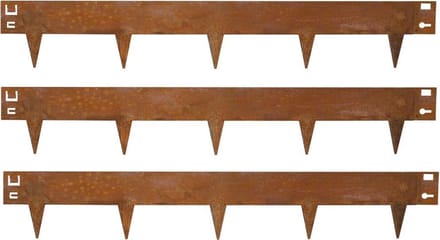 ZG-Edge Borderrand Cortenstaal 106x16 cm - 8 stuks - Kantopsluiting