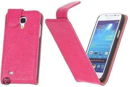 BestCases Roze Luxe Kreukelleer Flipcase Samsung Galaxy S4 i9502