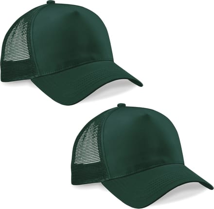 2 pack Beechfield Snapback Trucker Groen