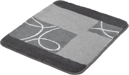 Badmat Curly grijs 55 x 65 cm – Luxe en Comfortabele Badkameraccessoire