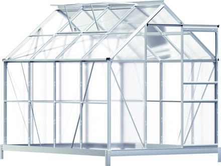 Gardebruk Aluminium Tuinkas / 4,75 m² Fundament & Regengoot - 250x190cm