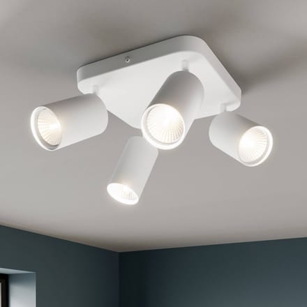 Nowodvorski Lighting Plafondlamp Eye Spot 4-lamps vierkant, wit