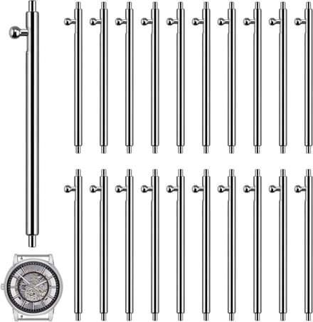 Verstelbare Rvs Veerstangen voor Horloges - Set van 12 Stuks, Ideaal voor Horloge Reparatie en Vervanging