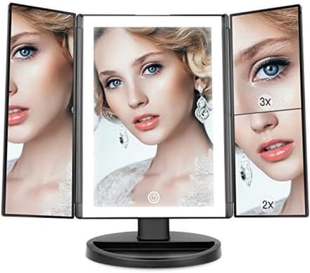 Verlichte Make-upspiegel met Vergroting - 3x Zoom, 36 LED's en Touchscreen
