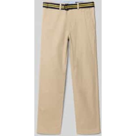 Straight fit chino met geïntegreerde riem, model 'Bedford'