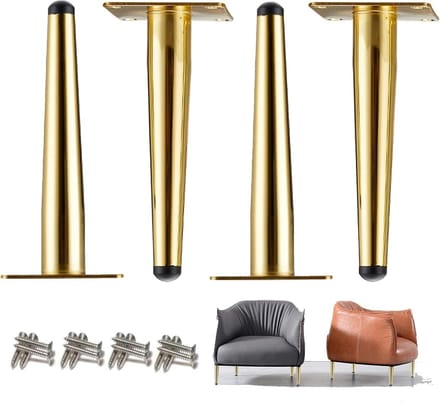 Set kastpoten - Meubelsteunen - Meubels verhogen - Sterke ijzeren constructie - 20 cm - Goud