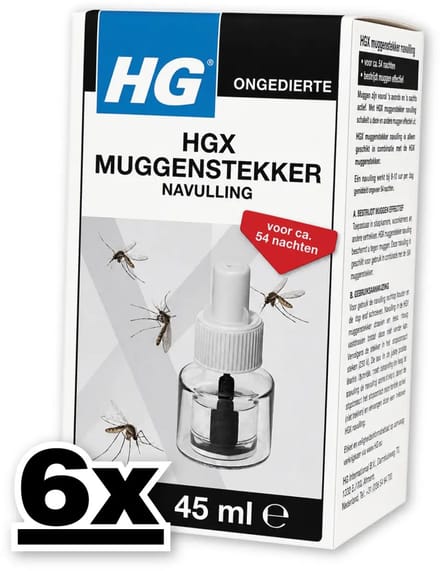 6x HGX Muggenstekker Navulling