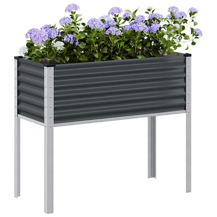 vidaXL - Plantenbak - Antraciet - 100x45x90 - cm - Staal