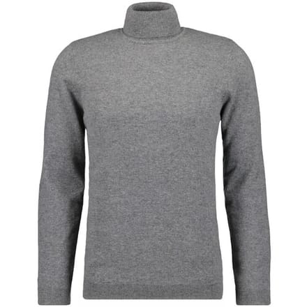 Ragman Trui Cashmere Col Grijs Melange / male